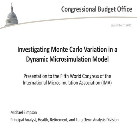 Investigating Monte Carlo Variation in a Dynamic Microsimulation Model