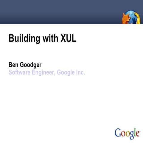 Building with XUL