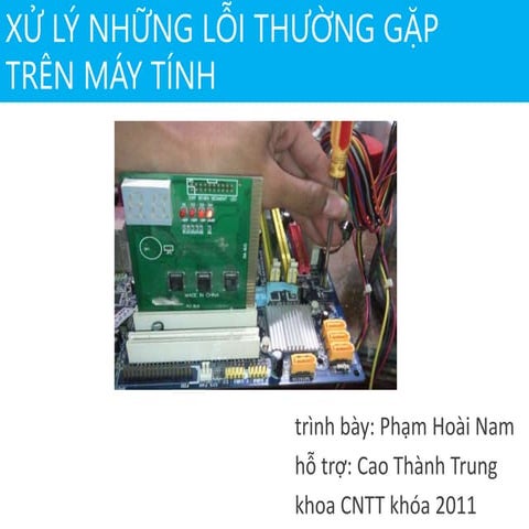 Xử lý những lỗi thường gặp ở máy tính