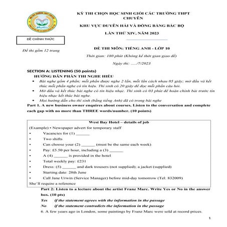 ĐỀ ĐỀ XUẤT CBG - BG lớp 10 Duyên hải Bắc Bộ