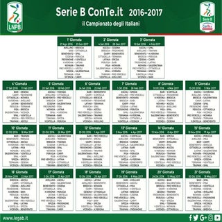 Calendario Calcio serie B 2016 - 2017