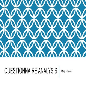 Questionnaire analysis 
