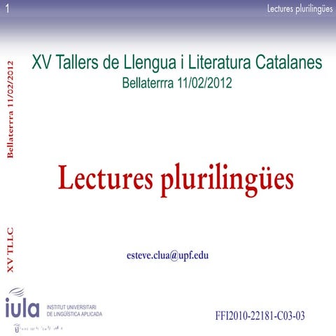 Lectures plurilingües