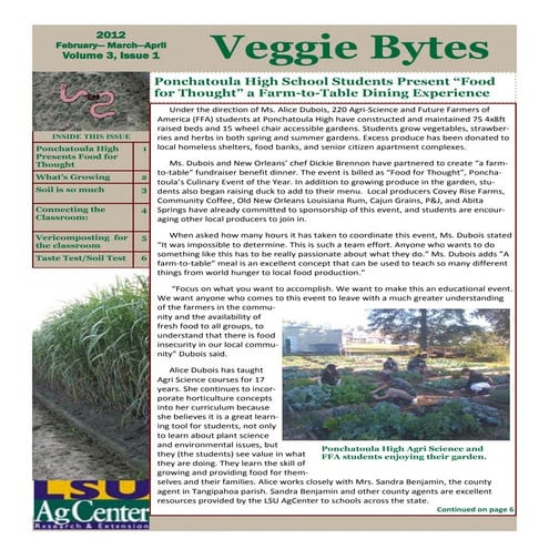 Feb 2012 Louisiana School Gardening News