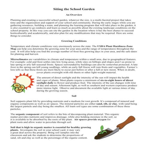 Siting the School Garden Resource Guide