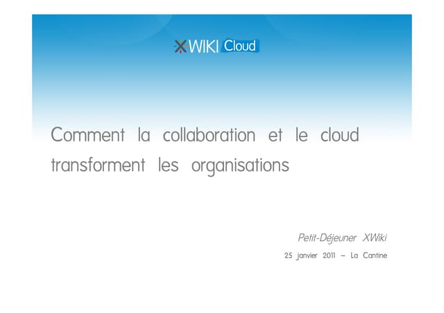 XWiki Cloud : Démarrez votre expérience collaborative  dès maintenant ! 