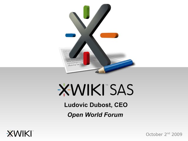 Open Innovation Summit 2009 : XWiki