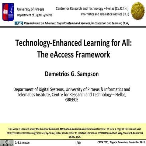 Technology-enhanced learning for All: the eAccess Framework