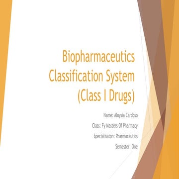 Biopharmaceutics classification system class 1