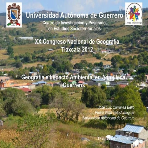 Geografía e Impacto Ambiental en Amojileca, Guerrero.