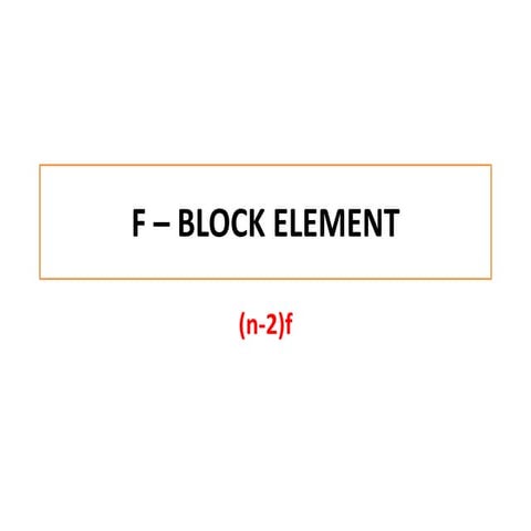 F block element