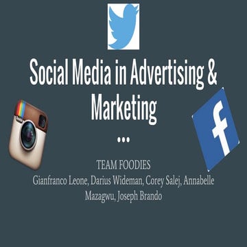 Social media in advertising &amp; marketing