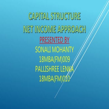 Fm net income approach