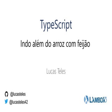 TypeScript - Além do arroz com feijão