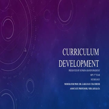 Curriculum development for physiotherapist 