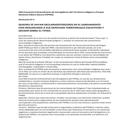 Xxx encuentro extraordinario de corregidores   resolución no. 3