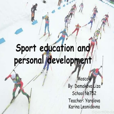 Sport education and personal development