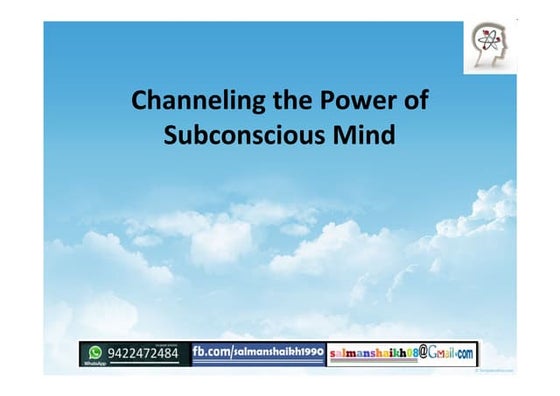 The power of subconscious mind | PPT