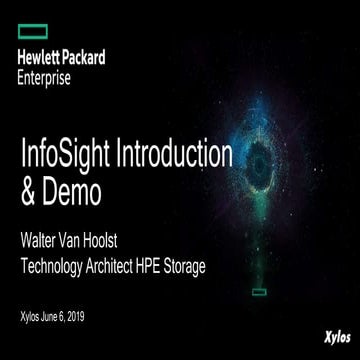HPE Infosight: introduction & demo