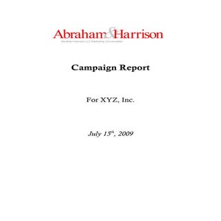Abraham Harrison "Xyz, Inc." Sample...