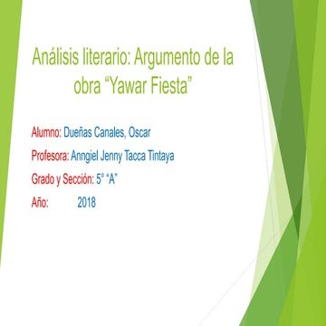 Preguntas acerca de la obra "Yawar Fiesta"