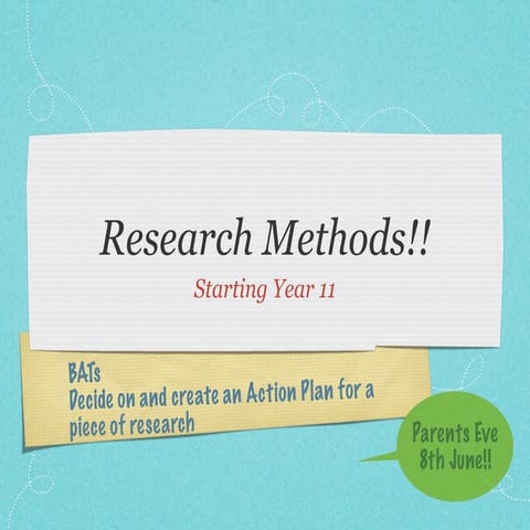 Y10 rm intro lesson | KEY