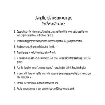 Using the preposition que