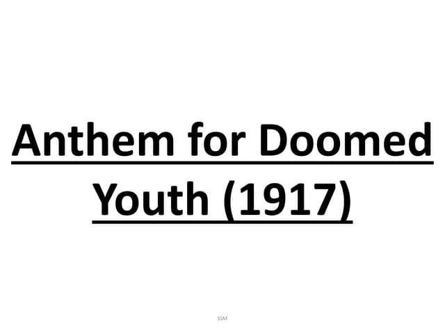 Y10 war poetry notes