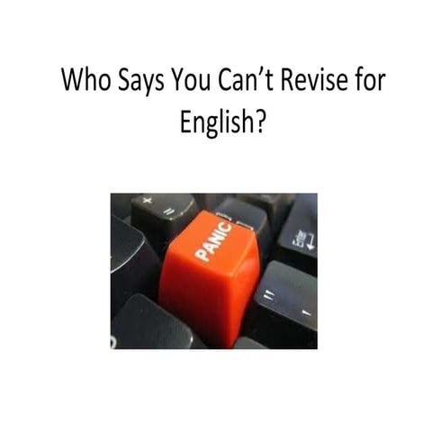 Y11 English revision overview presentation