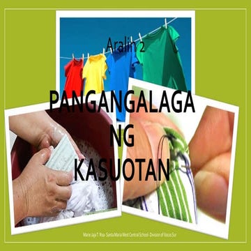 Pangangalaga ng Kasuotan