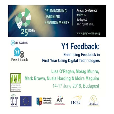 Y1 Feedback: Enhancing Feedback in First Year Using Digital Technologies