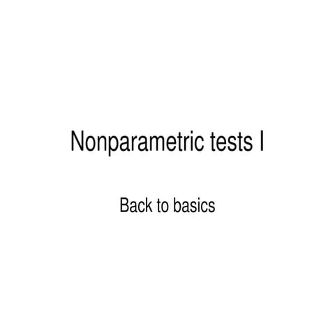 Non-parametric statistics - a class of statistics associated with non paramet...