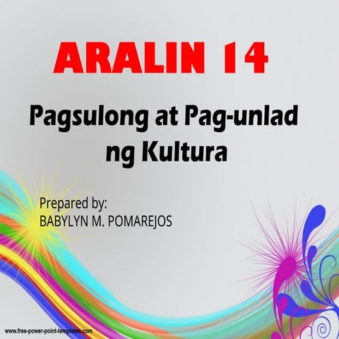 Y2 ARALIN 14 PAGSUO-UNLAD NG KULTURA.ppt