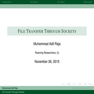 File Transfer Through Sockets