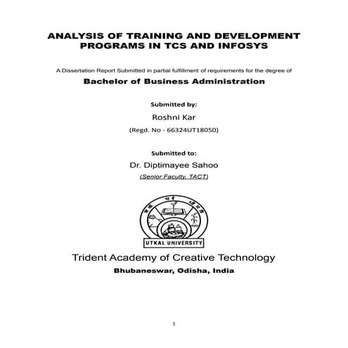 Analysis of Training and Development Programs in TCS