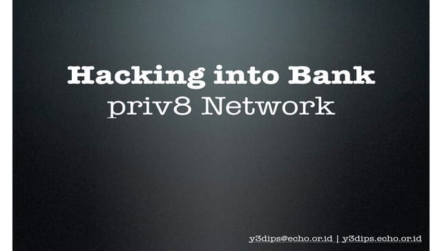 y3dips hacking priv8 network