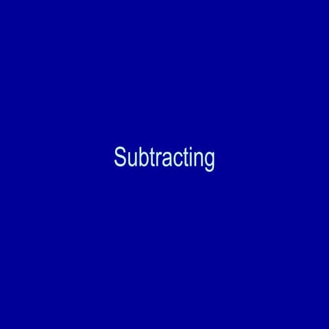 Y5 Subtraction Complimentary Method (Counting Up)