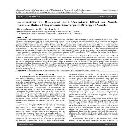Investigation on Divergent Exit Curvature Effect on Nozzle Pressure Ratio of ...