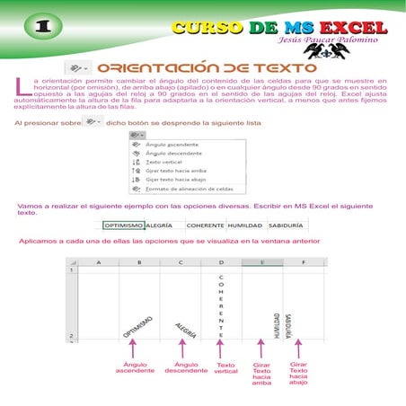 Orientacion de texto