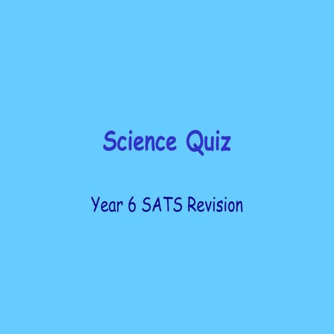 Y6 revision quiz
