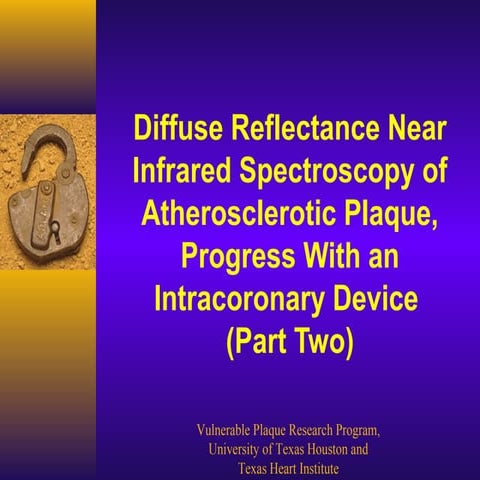 Diffuse reflectance nir of plaque intracoronary device