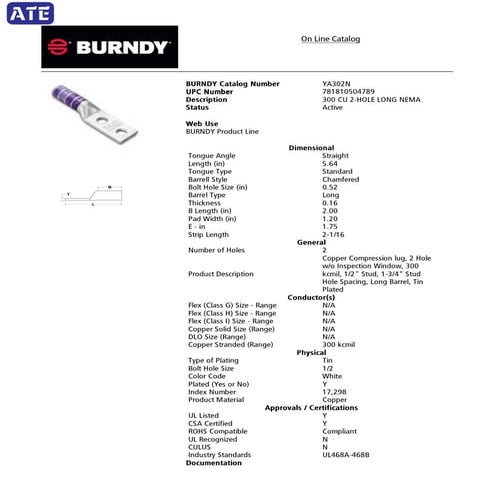 BURNDY YA302N (mail@akbartrading.com)