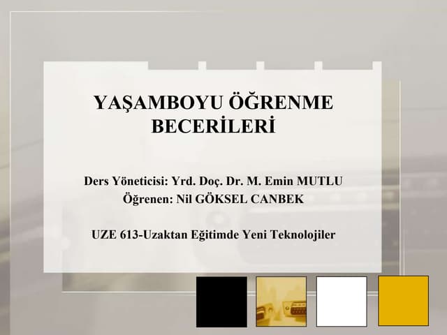 Yaşamboyu Öğrenme Becerileri_Nil Göksel Canbek_UZE613