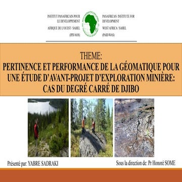 Pertinence et Performance de la Géomatique pour une étude d'avant-projet d'ex...