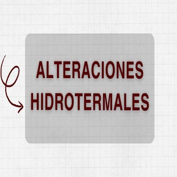 YACIMIENTO DE ALTA SULFURACION - ALTERACIONES