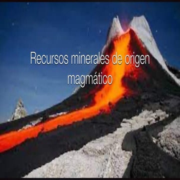 Yacimientos de origen magmático