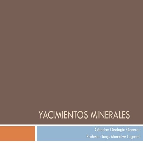 Yacimientos minerales