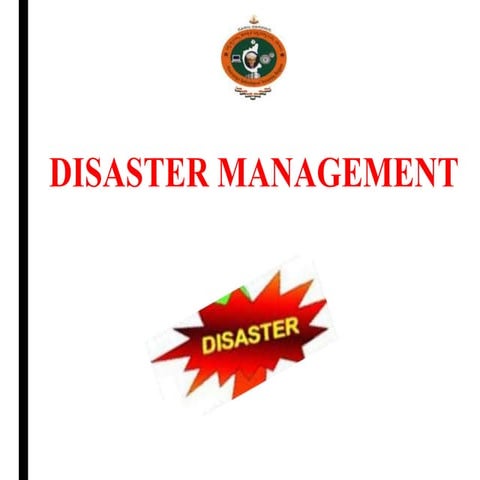 Disaster Management Technical Seminar
