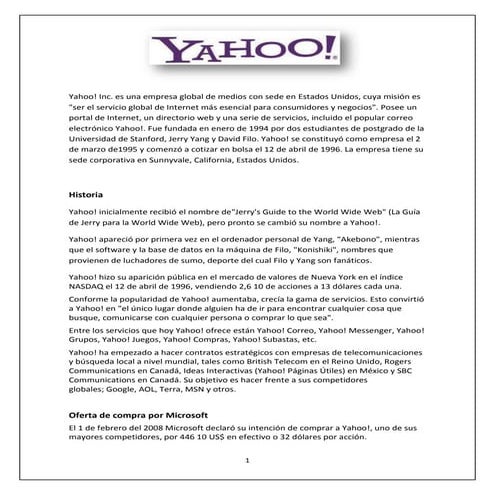 Presentación yahoo | PPT