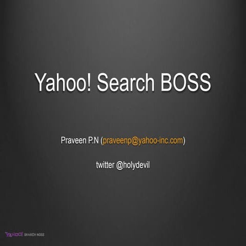 Yahoo! Search BOSS